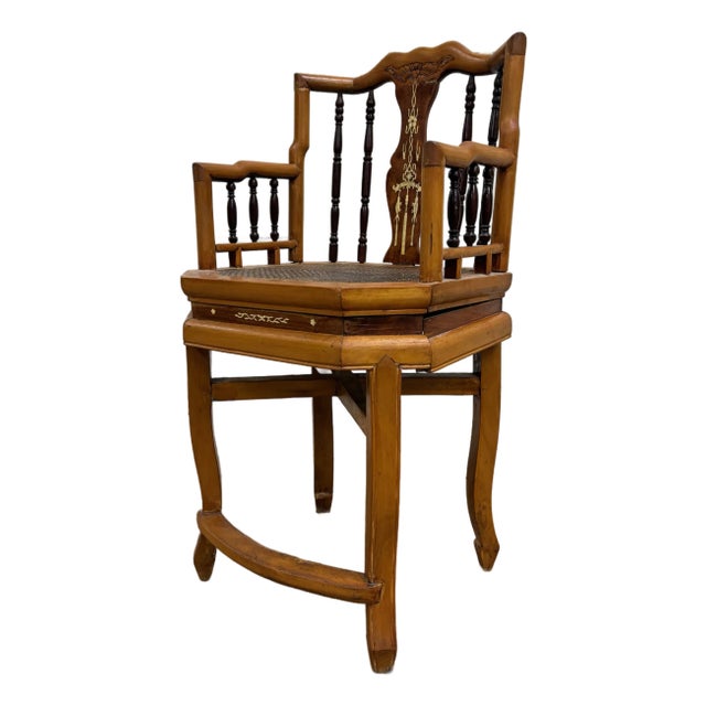 Antique Qing Style Asian Side Chair Hall Chair For Sale