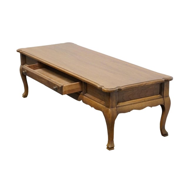 Willett Furniture Solid Walnut Country French Style 54" Accent Coffee Table For Sale In Kansas City - Image 6 of 12