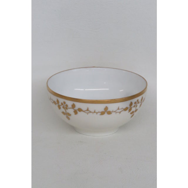 Mid-Century Modern Mid 20th CenturyJWH Bavaria Fine Porcelain Tea Cup White With Gold Gilt Rim and Florals For Sale - Image 3 of 12