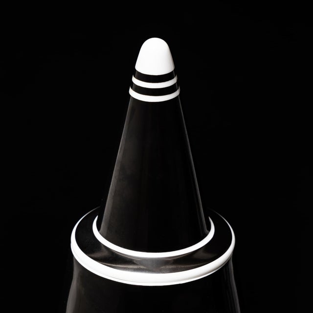 Alessi Black Lidded Vase No. 36 by Alessandro Mendini for Alessi, Germany For Sale - Image 4 of 12