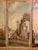 19th Century Antique Oil on Canvas Trifold Floor Screen For Sale - Image 5 of 7