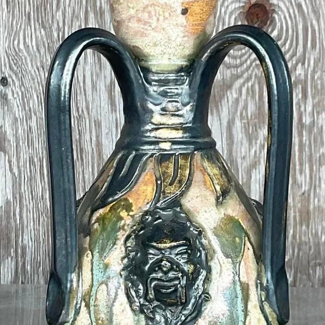 Ceramic Vintage Sylvain Subblet Signed Sculptural Studio Pottery Vase For Sale - Image 7 of 14