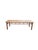 Brown Vintage Faux Bamboo Fruitwood Cocktail Table With Geometric Veneer Top For Sale - Image 8 of 9