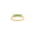 Metal Solid Gold Emerald Half Square Eternity Band Ring Size 5 For Sale - Image 7 of 11