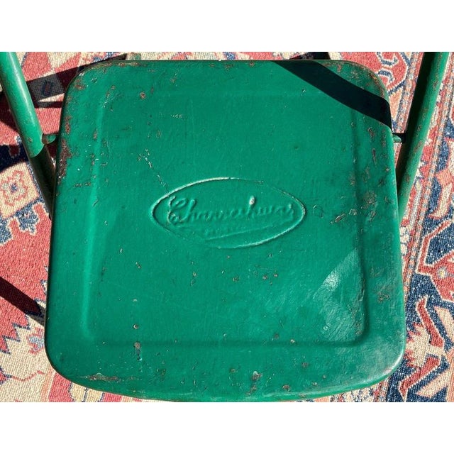 Green Bistro Table and Chairs, Set of 9 For Sale - Image 8 of 11