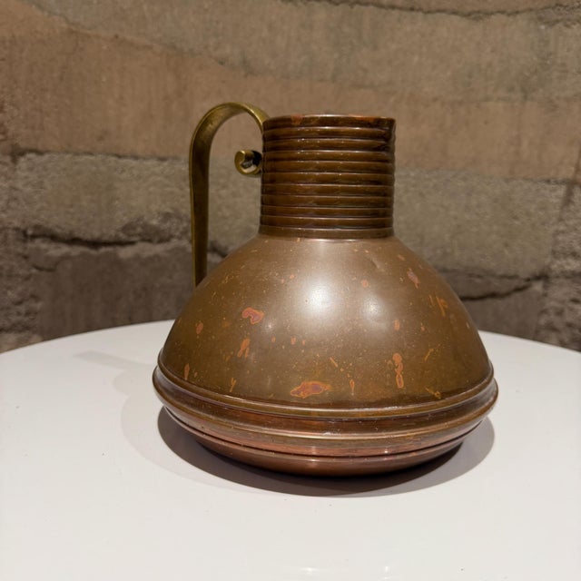 1930s Art Deco Watering Can Manufactured by Siam Copper Pitcher For Sale - Image 5 of 13