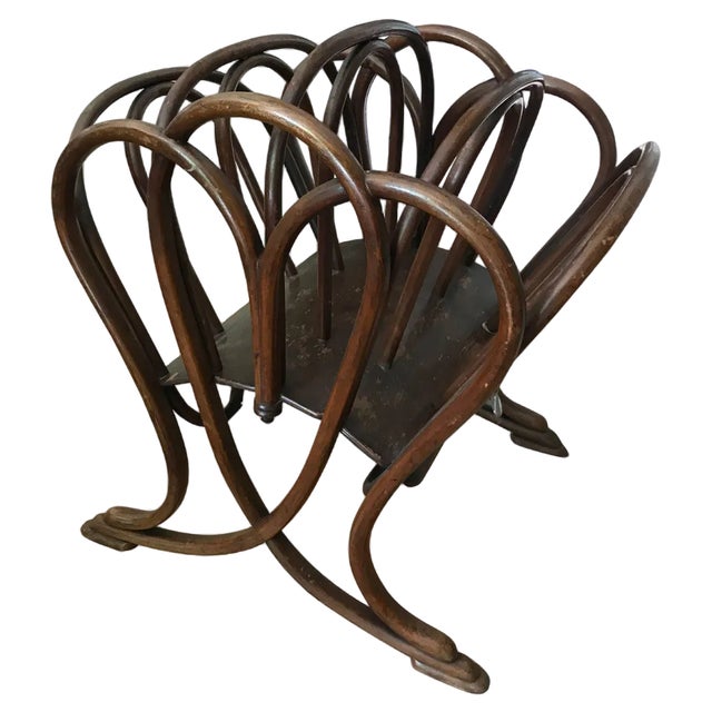 Bentwood Nr 1 Newspaper Journal Stand from Thonet, 1904 For Sale