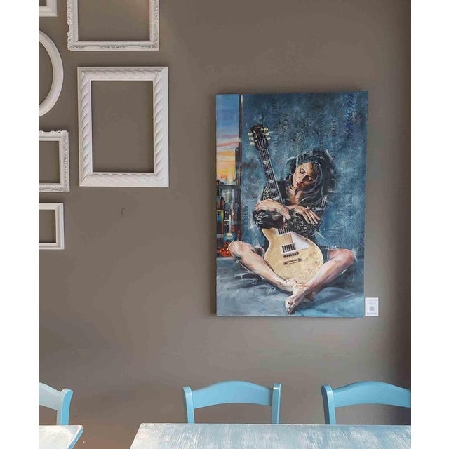Contemporary Simona Zecca, Safe Place, Oil on Canvas For Sale - Image 3 of 4