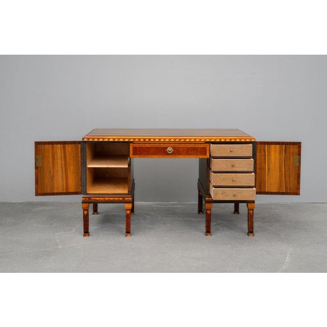 Art Nouveau Desk in Hardwood, Early 20th Century For Sale - Image 4 of 18