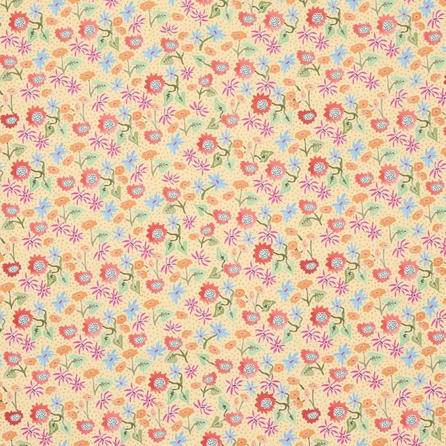 Sample - Schumacher x Happy Menocal Calico Wallpaper In Giverny For Sale In Charlotte - Image 6 of 6