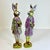 These are a delightful pair of tall Easter Bunnies crafted of plaster and covered in foil wraps. They are whimsical and...