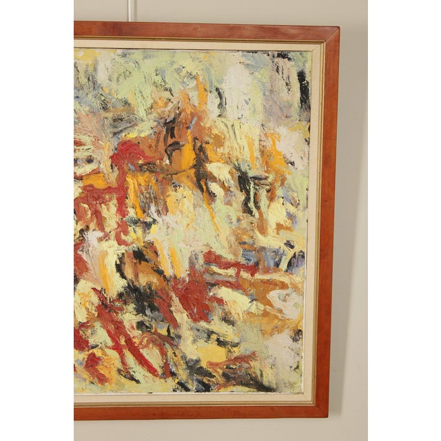 Mid Century Modern Abstract Oil Painting For Sale - Image 16 of 18
