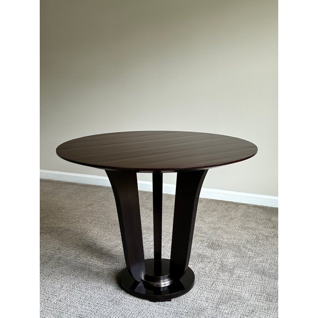 Vintage Baker Furniture Mahogany Pedestal Side Table Barbara Barry Collection For Sale In Charlotte - Image 6 of 9