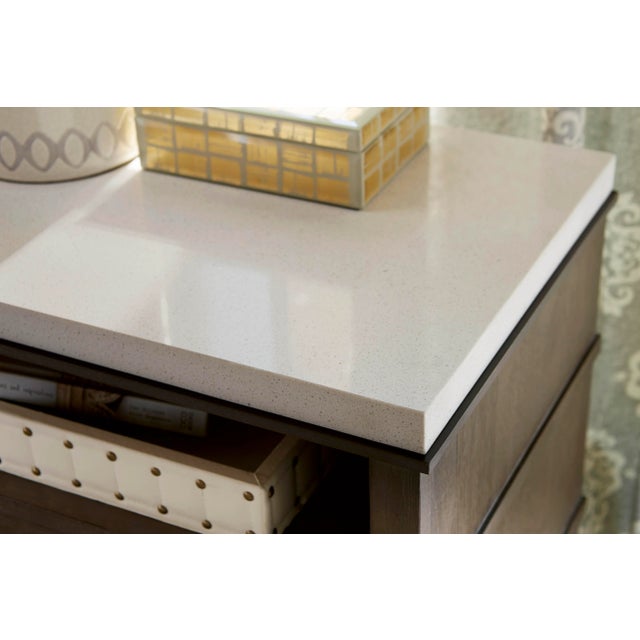 Not Yet Made - Made To Order Transitional Carnegie Two Drawer Nightstand, Brown For Sale - Image 5 of 6