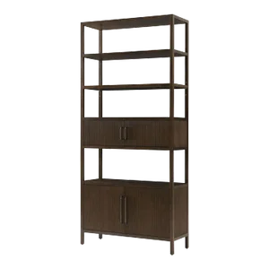Modern Bistre Finish Etagere