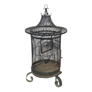 Vintage Large Iron Bird Cage