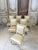 Set of six louis xvi style chairs in white lacquer, circa 1960. Fluted and reeded legs. Upholstery in good condition,...