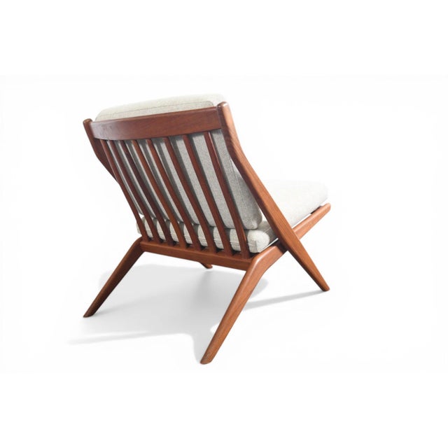 Mid 20th Century Pair of Folke Ohlsson Scissor Chairs in Teak for Dux For Sale - Image 9 of 12