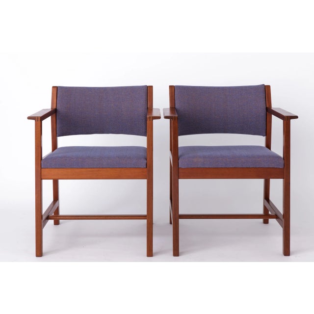 Set of Vintage Armchairs by Børge Mogensen for Fredericia Stolefabrik, 1960s For Sale - Image 11 of 11