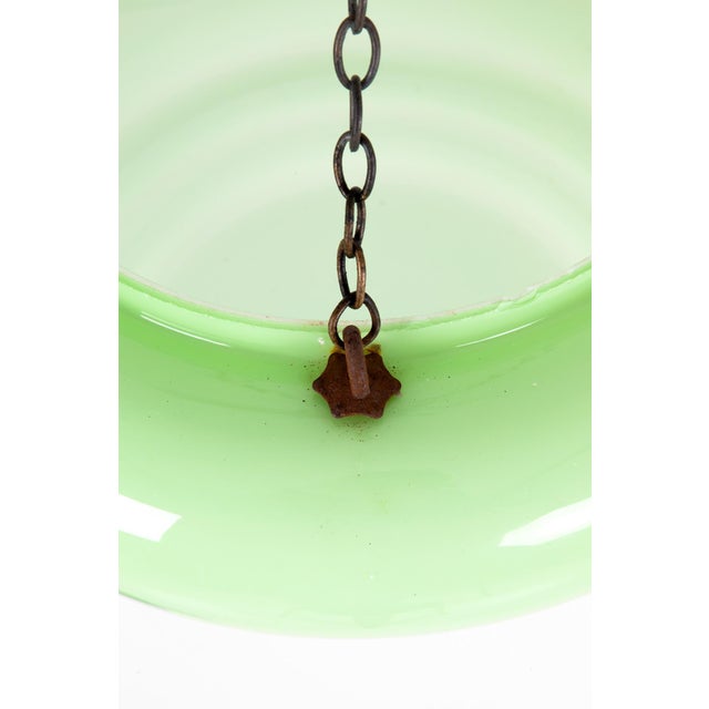 Art Deco Green Ceiling Light For Sale - Image 6 of 9