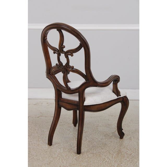 1990s Set of 6 Henredon Pierced Back Dining Room Chairs For Sale - Image 5 of 18