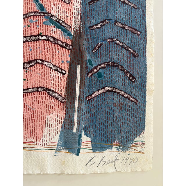 1990s Barbara Beck 1990 Abstract Watercolor Painting on Paper - Signed/Dated/Unframed For Sale - Image 5 of 5