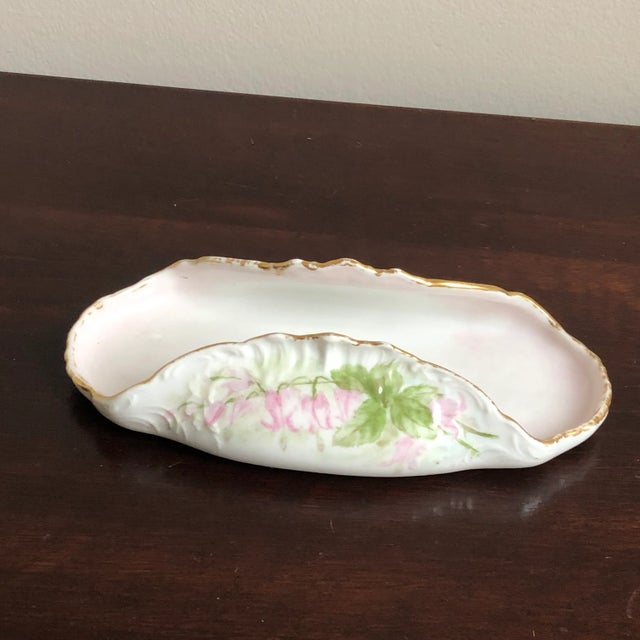 Limoges, France Antique French Porcelain Calling Card Tray For Sale - Image 4 of 12