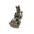 Religious Vintage Distressed Silver Color Metal Sitting Four Arms Tara Statue For Sale - Image 3 of 7