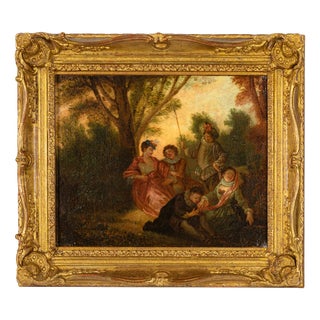 Philippe Mercier, Gallant Scene, 1700s, Oil on Canvas, Framed For Sale