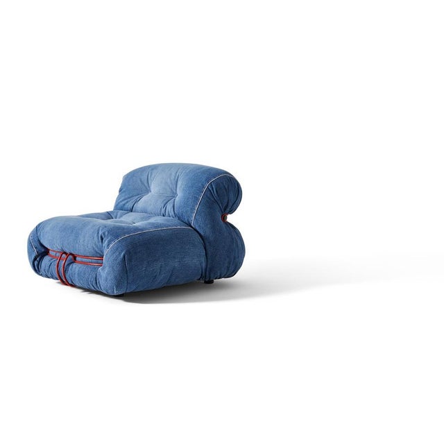 Limited Edition Soriana Denim Chair by Afra & Tobia Scarpa for Cassina For Sale - Image 11 of 18