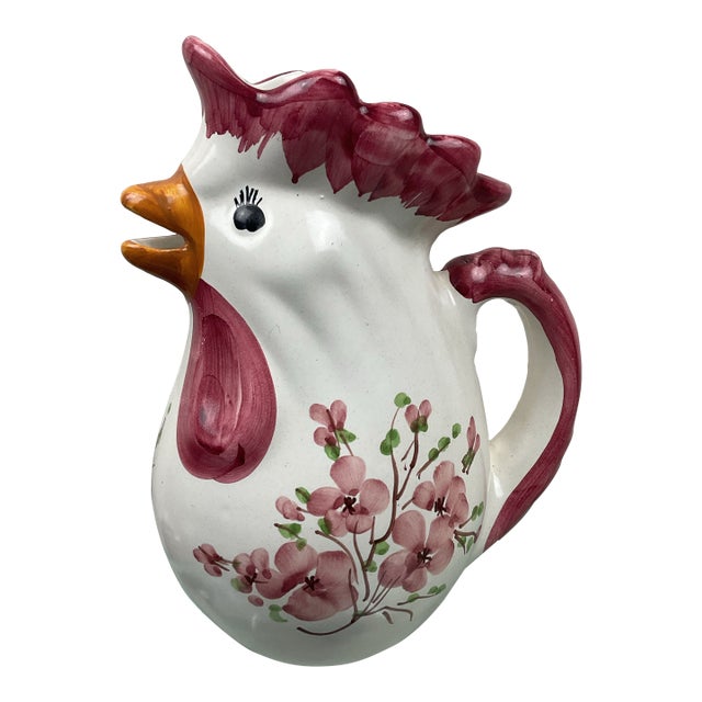 Vintage Vietri Italian Chicken/Rooster Pitcher For Sale
