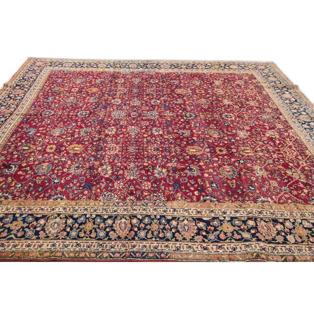 Textile 20th Century Tabriz Wool Rug For Sale - Image 7 of 8