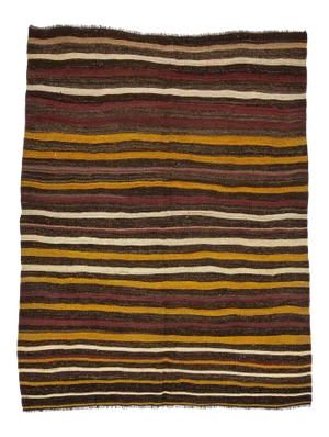 Striped Vintage Goat Hair Kilim Rug