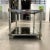 Mid 20th Century 1980s Mid-Century Modern Chrome & Brass Tiered Glass End Table For Sale - Image 5 of 13