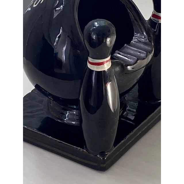Mid-Century Modern 1950s Bowlers Ceramic Ashtray For Sale - Image 3 of 6