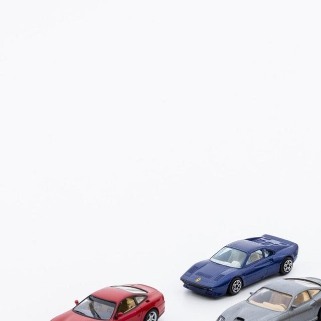 Toys - ten miniature ferrari cars. European cars from the 20th century, made of metal and other materials, comprising:...