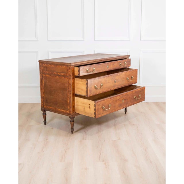 Wood 18th Century Italian Louis XVI Period Chest Of Drawers For Sale - Image 7 of 9