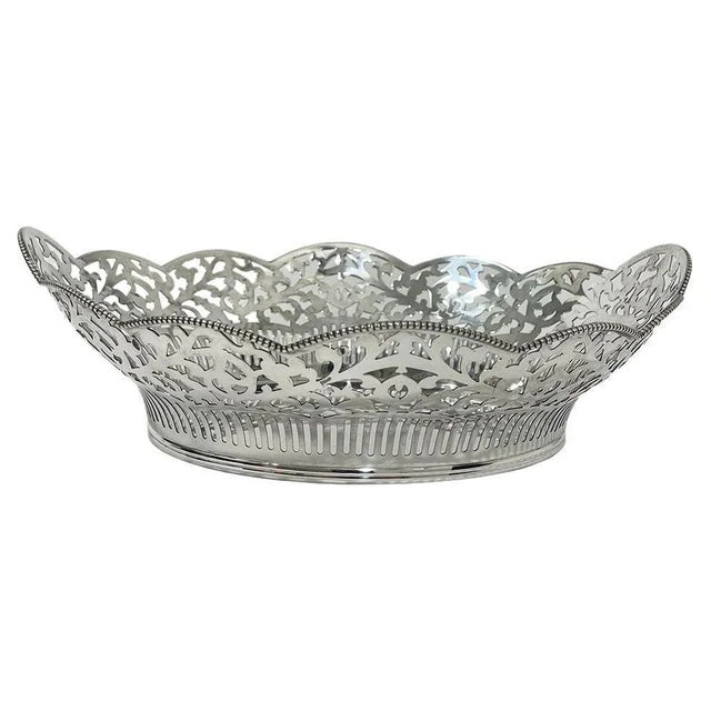 Silver 20th Century Dutch Silver Bread Basket by Van Kempen & Begeer For Sale - Image 8 of 8
