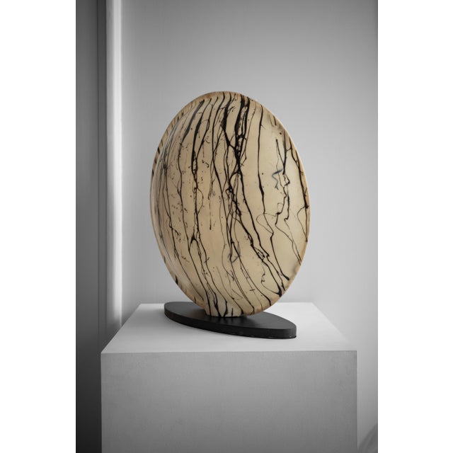 Vintage Round Table Lamp, 1980s For Sale - Image 4 of 7