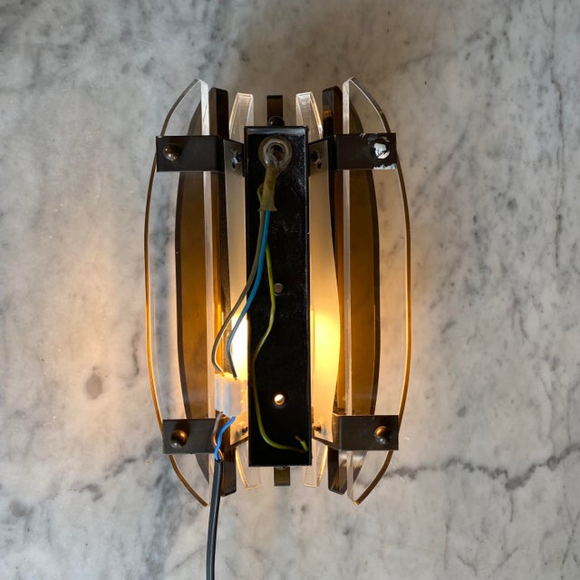 Vintage Wall Lights in Acrylic, 1980s, Set of 2 For Sale - Image 18 of 18