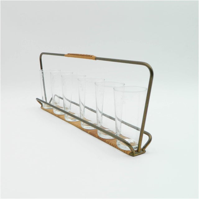 Mid-Century Modern Glass Holder in Glass by Carl Auböck, 1950s, Set of 7 For Sale - Image 3 of 11