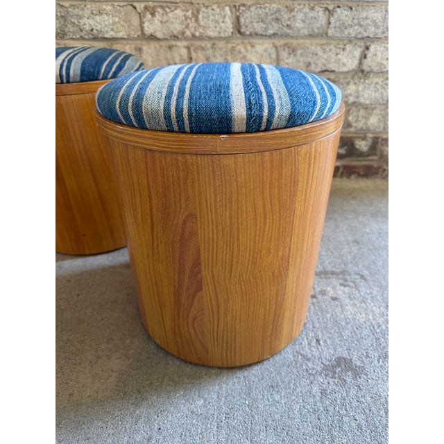 Pair of Vintage Wooden Storage Stools For Sale - Image 18 of 18