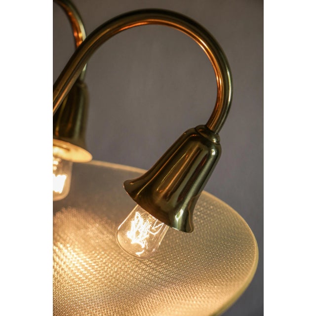 Gold Italian Disc Ceiling Lamp Attributed to Pietro Chiesa, 1950s For Sale - Image 8 of 18
