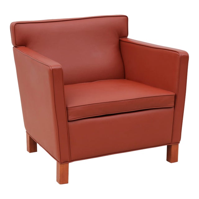 Mid-Century Modern Ludwig Mies Van Der Rohe for Knoll Krefeld Brown Lounge Chair For Sale