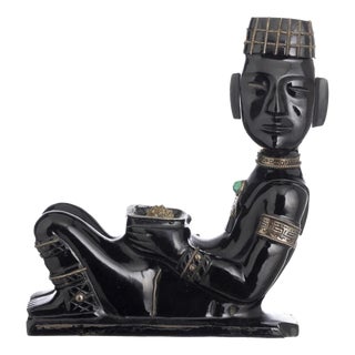 Chacmool, 1920s, Onyx, Silver & Stone For Sale