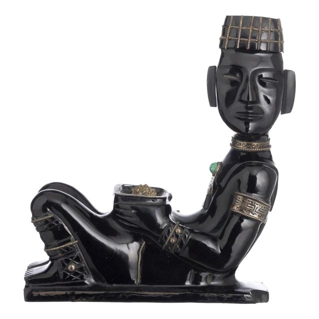 Chacmool, 1920s, Onyx, Silver & Stone For Sale