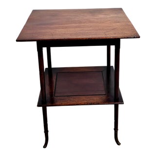 19th Century Edwardian Stained Mahogany and Brass Fittings Tiered Side Table For Sale