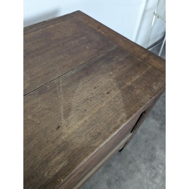 Wood 19th Century Oak Chest with High Feet For Sale - Image 7 of 9