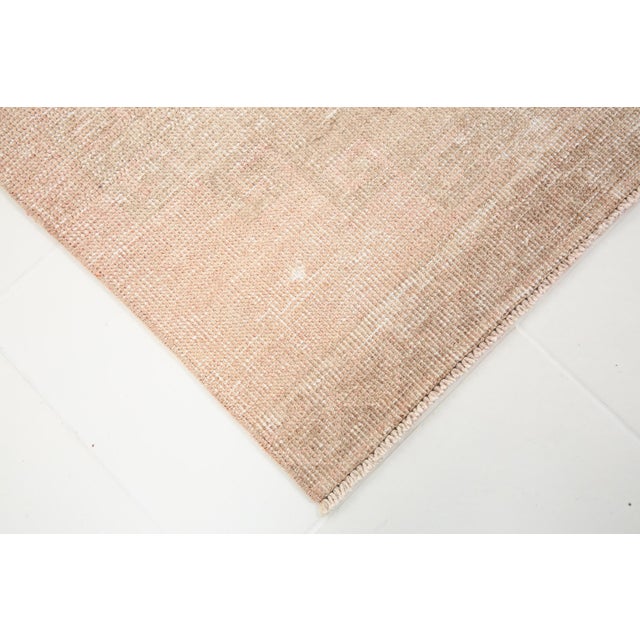 Turkish Runner Rug in Faded Beige and Brown For Sale - Image 16 of 18