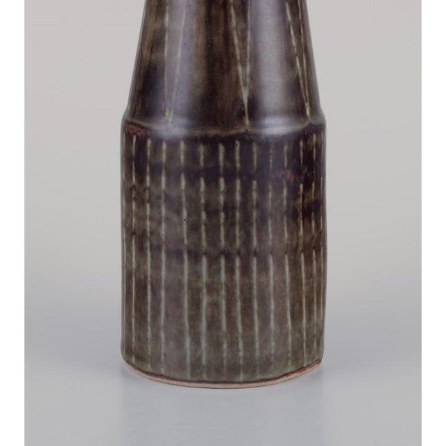 Bottle-Shaped Ceramic Vase by Carl Harry Stålhane for Rörstrand, 1960s For Sale - Image 3 of 8
